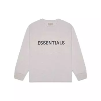 Fear of God Essentials Long-Sleeve T-Shirt Oatmeal Unisex Tops Grey 0125250500230260 M