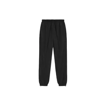 Fear of God Essentials Мятые нейлоновые спортивные брюки темно-черного цвета, мужские брюки 130SP244244F XXS