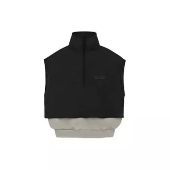 Fear of God Essentials Нейлоновый флисовый жилет с воротником-стойкой/черный цвет Мужская верхняя одежда Разноцветная 202SP244295F