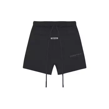 Fear of God Essentials Облегающие хлопковые спортивные шорты прямого кроя со средней талией FW20 Брюки унисекс, черные 160250500076001 XS
