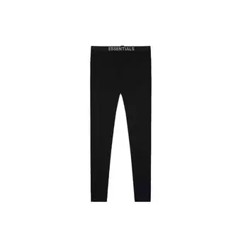 Fear of God Essentials осень/зима 2020, вязаные спортивные штаны с эластичным поясом и логотипом, штаны унисекс, черные, FOG-FW20-183 L