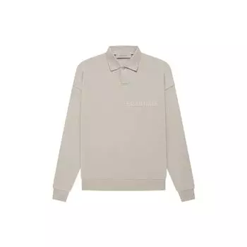 Fear of God Essentials Осень/Зима 2022 Топы-поло унисекс с длинными рукавами Дымчато-серые FOG-FW22-123 S