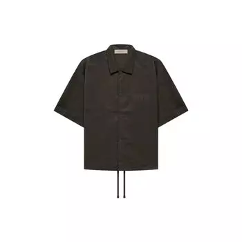Fear of God Essentials Осень/Зима 22 Нейлоновая рубашка с коротким рукавом и биркой, топы унисекс, цвет черный FOG-FW22-626 M