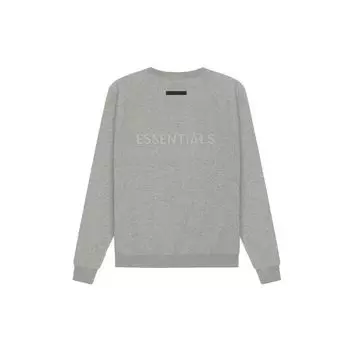 Fear of God Essentials SS21 Пуловер Толстовка с круглым вырезом на флисовой подкладке Толстовка унисекс Темно-вереск-овсянка FOG-SS21-610 XL