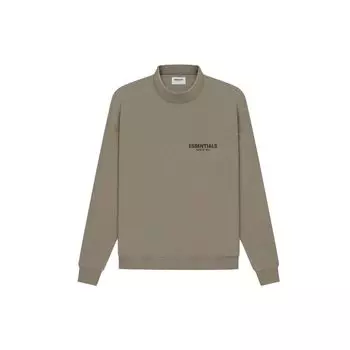 Fear of God Essentials SS21 Толстовка с воротником на флисовой подкладке Топы унисекс Серо-серый FOG-SS21-553 XS