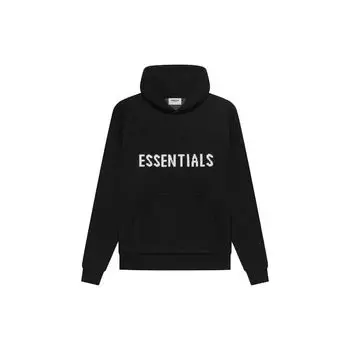 Fear of God Essentials SS21 Вязаный пуловер с логотипом Топы унисекс Черный FOG-SS21-625 L