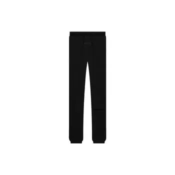 Fear Of God Essentials SS22 Бархатные спортивные штаны с тисненым логотипом Вязаные джоггеры Брюки унисекс Черный FOG-SS22-465 XL