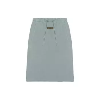Fear Of God Essentials Ss23 Midi Skirt Sycamore High-Waisted Drawstring Women Skirts Mist-Blue FOG-SS23-215 XS