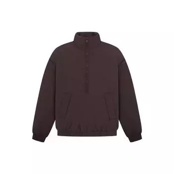 Fear Of God Essentials SS23 нейлоновый пуховик с логотипом, полумолнией, воротником-стойкой, теплая толстая стеганая куртка-пуловер для мужчин, куртки фиолетовые FOG-SS23-032 L