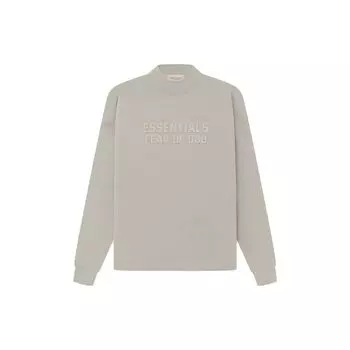 Fear of God Essentials SS23 Свободная толстовка с круглым вырезом и принтом логотипа Seal Мужская толстовка Seal-Grey FOG-SS23-022 M