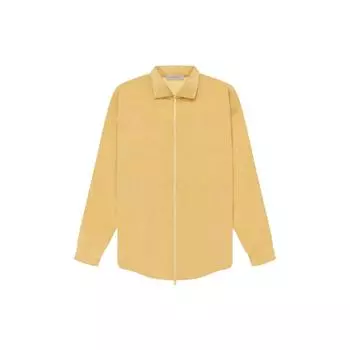 Fear of God Essentials SS23 Вельветовая рубашка-куртка Легкая тосканская однотонная рубашка с плюшевым воротником на молнии Американская тяжелая куртка FOG-SS23-043 S