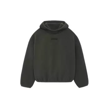 Fear of God Essentials SS24 пуловер с капюшоном и высоким воротом из флиса мужские топы чернильно-черного цвета 202SP244260F XS