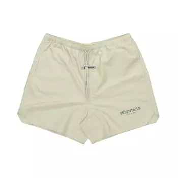 Fear of God Essentials Светоотражающий логотип с атласной завязкой Летние свободные спортивные шорты со средней талией и прямыми штанинами Шорты унисекс Шалфейно-зеленый FOG-FW20-195 L