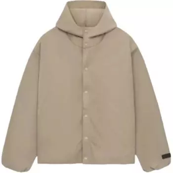 Fear of God Essentials Textured Nylon Hooded Coaches Jacket Beige Men Outerwear Tan 202HO246377F M