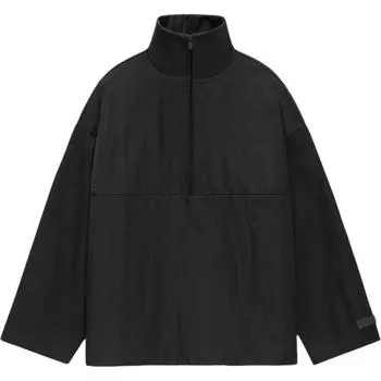 Fear of God Essentials текстурированный нейлоновый свитер с полумолнией черный мужской топ 202BT246350F XL