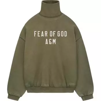 Fear of God Essentials Тяжелая флисовая водолазка в стиле милитари для мужчин, топы зеленые 192BT246225F M