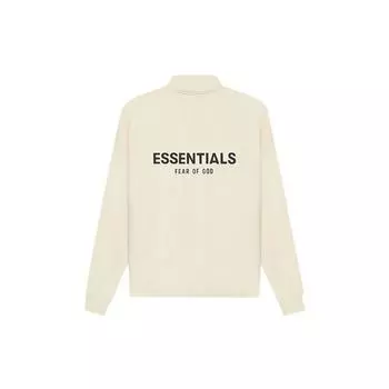 Fear of God Флисовая толстовка с воротником-молнией Essentials и логотипом Толстовка унисекс кремового цвета FOG-SS21-576 XL