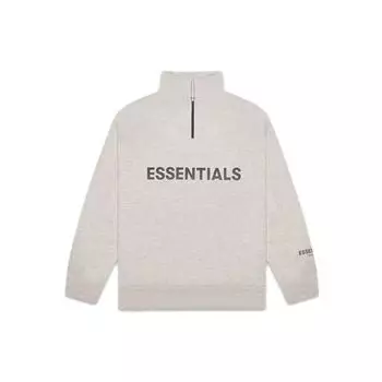Fear of God Флисовый пуловер с полумолнией Essentials Зимние топы унисекс Хизер-Овсяный 0192250500229260 S