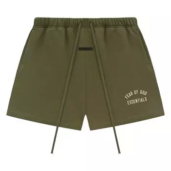 Fear of God Футбольные шорты Essentials из флиса, военные, мужские, зеленые, 160BT242005F S