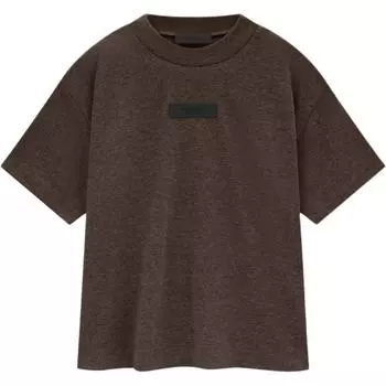 Fear of God Футболка Essentials с короткими рукавами из вереска, женские топы, коричневые 125SU245442FW S