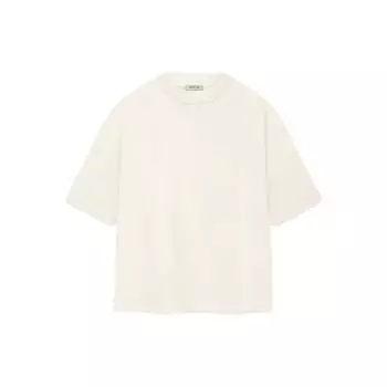 Fear of God Футболка Essentials с короткими рукавами и круглым вырезом Топы унисекс Кремового цвета FGLW50-004JER-107 L