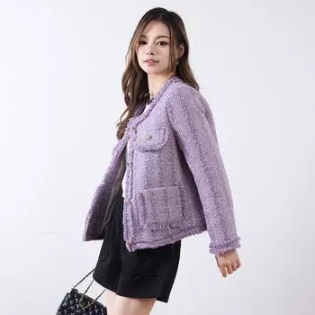 Feather 90 New National Standard White Duck Down Short Jacket Winter Tweed Round Neck Down Jacket Women S серый