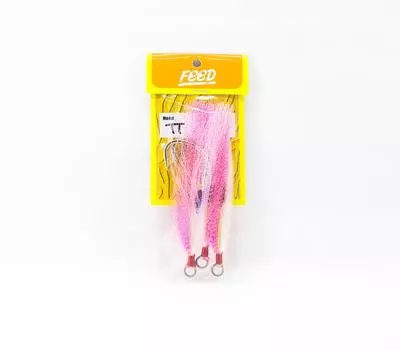 Feed Lures Assist Hook Mack TT Single Size 3/0 Розовый Белый (2114)