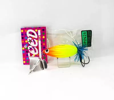 Feed Lures Spin 26 Плавающая приманка для деревянной лягушки ручной работы 26 грамм 7 (1007)