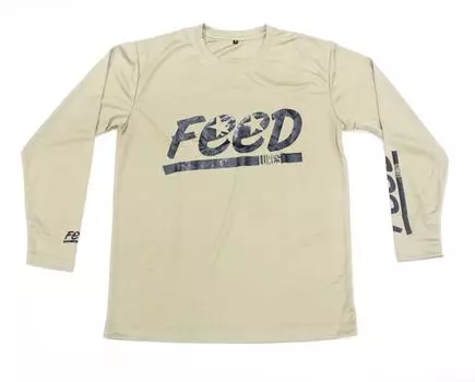 Feed Lures T-Shirt Dry Fit Long Sleeve Size L Sand (8049)