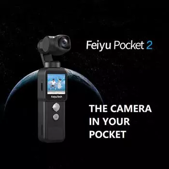 FeiyuTech Feiyu Pocket 2 — стабилизатор 3-х карданов для сотовой связи с видео 4K, визуализация 130° чёрный