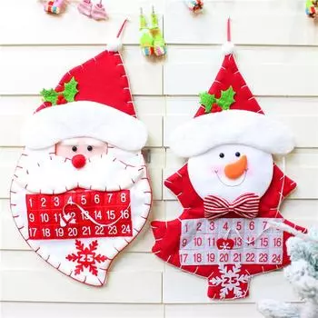Felt DIY Christmas Tree Advent Hotel Lobby Hanging Christmas Three-dimensional Calendar Christmas Supplies Wholesale with 1
