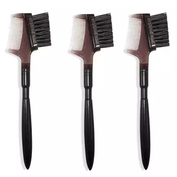 Female Makeup Brush Single-head Smooth Eyebrow Brush Eyebrow Comb Eyelash Brush Double Side 3Pcs