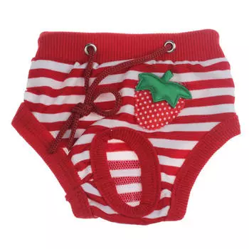 Female Pet Dog Physiological Menstrual Hygiene Pants Estrus Red/M