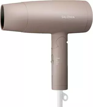 Фен для волос SALONIA Speedy Ion с большим объемом воздуха, быстрая сушка, легкий фен с отрицательными ионами, бежевый SL-013BE