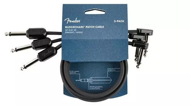 Fender /Blockchain 24 Patch Cable 3-pack Straight/Angle Fender [Набор из 3 соединительных кабелей]