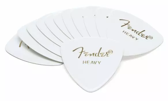 Fender Fender медиатор 346 PICK WHITE HEAVY PACK(12)
