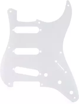 Fender Fender Pickguard STRATOCASTER PICKGUARDS БЕЛЫЕ 8-ОТВЕРСТИЙ В ВИНТАЖНОМ СТИЛЕ 50-Х ГОДОВ ИЗ НЕРЖАВЕЮЩЕЙ СТАЛИ белый