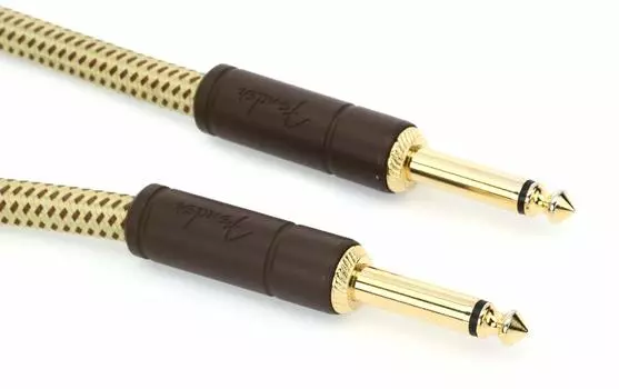 Fender Экранированный кабель серии Deluxe Instruments Tweed 08 Cable, прямой/прямой, 5 ,