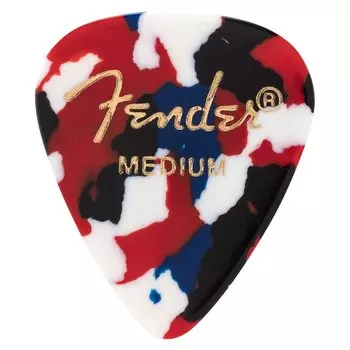 Fender Pick 351 Medium Confetti, Shape, (12)