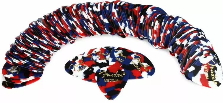 Fender Pick 351 SHAPE CLASSIC PICKS 144 COUNT CONFETTI - MEDIUM,