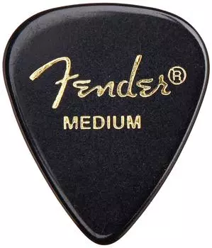 Fender Pick 351 SHAPE CLASSIC PICKS 144 COUNT BLACK - MEDIUM, чёрный