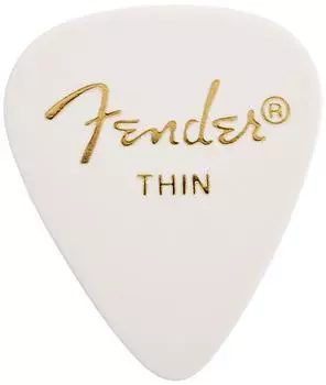 Fender Pick 351 Shape Classic, Thin, White, (144) белый