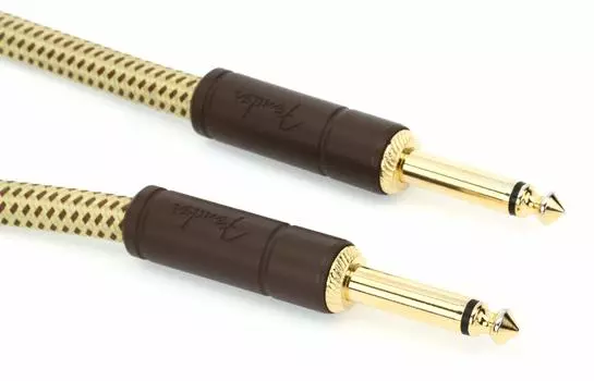 Fender Shielded Cable Deluxe Series Инструментальный кабель, ПрямойПрямой, 15 , Tweed 08