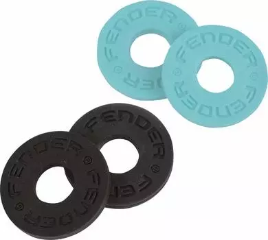 Fender Strap Blocks Strap Blocks Black and Daphne Blue Fender® 4-Pack, (2) (2)