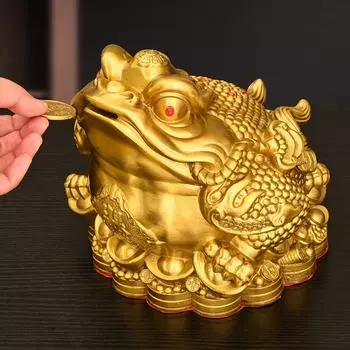 Fengshui Zhaocai Чистая медная золотая жаба украшения привлекают богатство сокровищница золотая жаба гостиная открытие магазина подарок