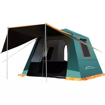 Fengzel Outdoor One Touch Dome Легко устанавливается для сопротивления давлению воды, непромокаемый и черный, блокирующий УФ-излучение алюминий для палатки с передним навесом