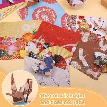 Fenrry Origami Paper Kit Traditional Pattern Japanese Folding Paper Square Paper 6X6 In Decor Paper Diy Hand Art Crafts