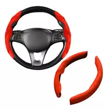 Fesanla Steering Wheel Cover, For Cars, General Purpose, For Light Cars, Suede, Sweat Absorbent,