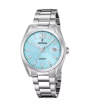 Festina Acero Clasico Нержавеющая сталь Синий циферблат Кварцевые часы F20707-2 Мужские часы синий