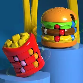 Fidget Spinner Bean Cube Hamburger Ball Креативная вращающаяся головоломка, обучающая игрушка для снятия стресса, сенсорная игрушка для рук A